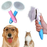 Cepillo Con Boton Quita Pelos Y Antiestrés Para Mascotas